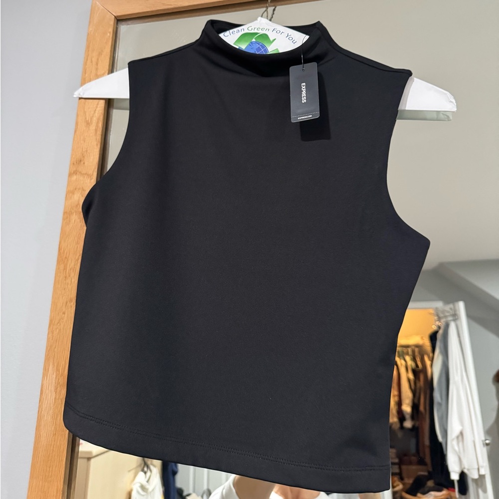 Express Black Mock Neck Tank Top / express / women’s tops / juniors tops
